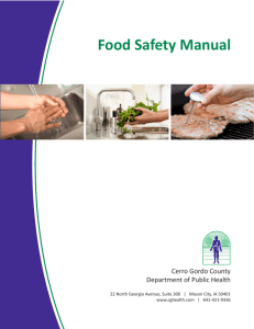 Food Safety Manual - Cerro Gordo County Department of Public