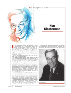 Ken Klosterman - American Society of Baking