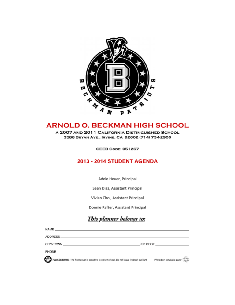 Arnold O Beckman High School Tustin Unified School District