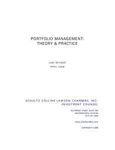 portfolio management: theory & practice
