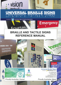 braille and tactile signs reference manual
