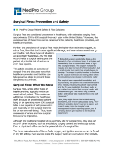 Surgical Fires: Prevention and Safety