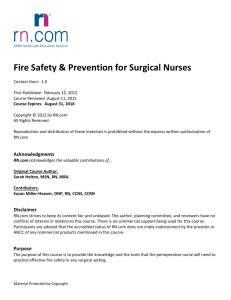 Fire Safety & Prevention for Surgical Nurses