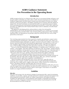 AORN Guidance Statement: Fire Prevention in the Operating Room