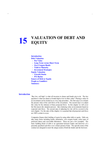 Valuation of Debt and Equity