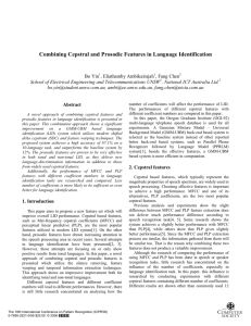 Combining Cepstral and Prosodic Features in Language Identification
