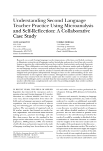 Understanding Second Language Teacher Practice Using