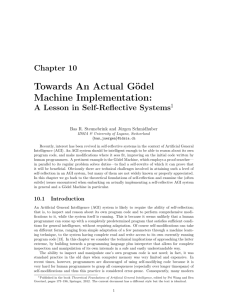 Towards An Actual Gödel Machine Implementation - People