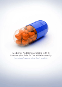 otc medication - National University of Singapore