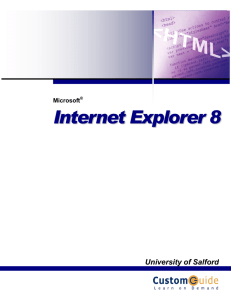 Introduction to Microsoft Internet Explorer 8