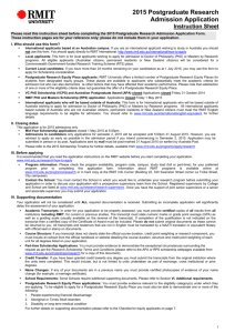 Postgraduate Research Admission Application Form