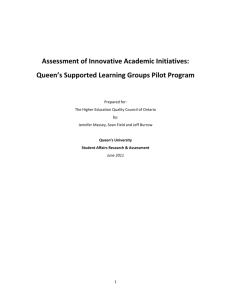 Assessment of Innovative Academic Initiatives