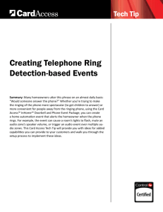 Creating Telephone Ring Detection