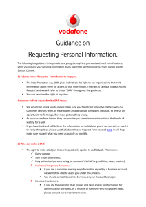 Guidance on Requesting Personal Information.