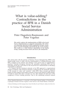 What is value-adding? Contradictions in the practice of BPR in a