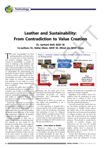 Leather and Sustainability: From Contradiction to Value