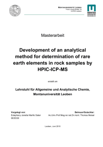 Development of an analytical method for determination of rare earth