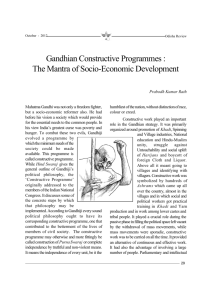 Gandhian Constructive Programmes
