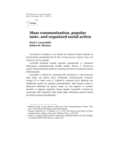 Mass communication, popular taste, and organized