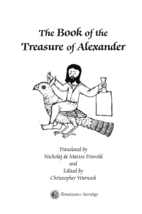 The Book of the Treasure of Alexander