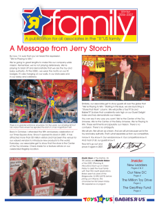 A Message from Jerry Storch