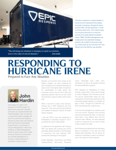 responding to hurricane irene