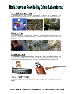 Physical Science Unit Biology Unit Firearms Unit Photography Unit