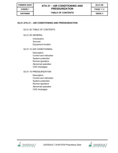 ata 21 – air conditioning and pressurization