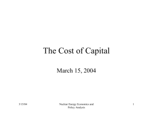 The Cost of Capital