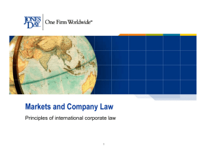 Markets and Company Law