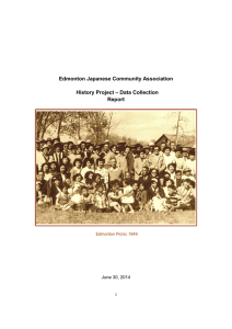 History Project Report - Edmonton Japanese Community Association