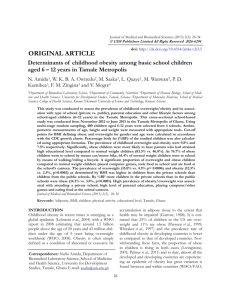 Determinants of childhood obesity among basic school children