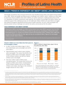 Trends in Overweight and Obesity among Latino Children