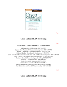 Cisco Catalyst LAN Switching