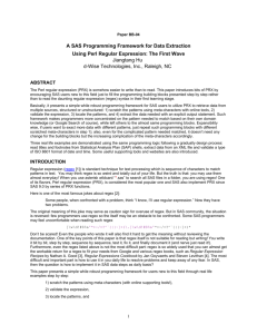 A SAS Programming Framework for Data Extraction Using Perl