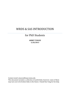 wrds & sas introduction