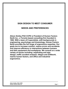 Sign Design to Meet Consumer Needs and Preferences – REPORT