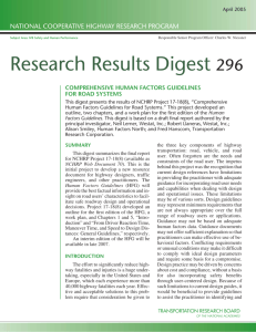 Research Results Digest 296 - Comprehensive Human Factors