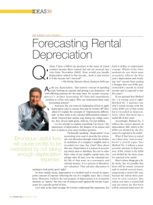Forecasting Rental Depreciation