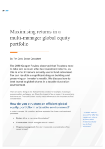 Maximising returns in a multi-manager global equity portfolio