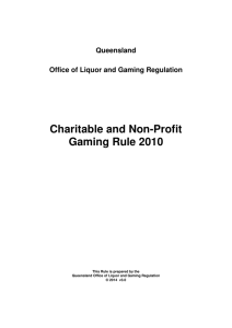 Charitable and Non-Profit Gaming Rule 2010