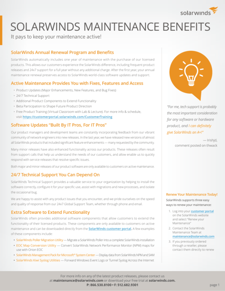 solarwinds-maintenance-support