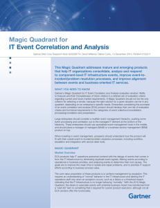 Magic Quadrant for IT Event Correlation and Analysis