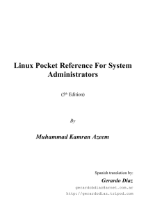 Linux Pocket Reference For System Administrators