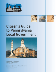 Citizen's Guide to Pennsylvania Local Government