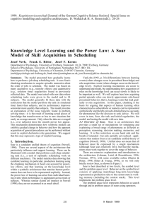 Knowledge Level Learning and the Power Law: A Soar Model of
