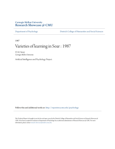 Varieties of learning in Soar : 1987