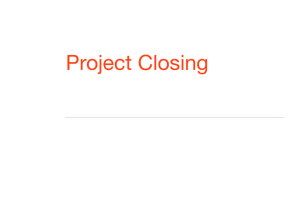 Project Closing