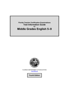 Middle Grades English 5–9 - FTCE/FELE Home