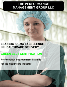 lean six sigma green belt certification in healthcare performance